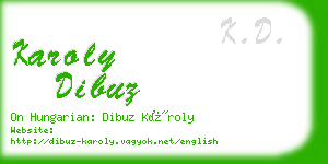 karoly dibuz business card